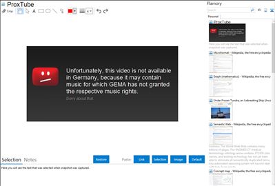 ProxTube - Flamory bookmarks and screenshots