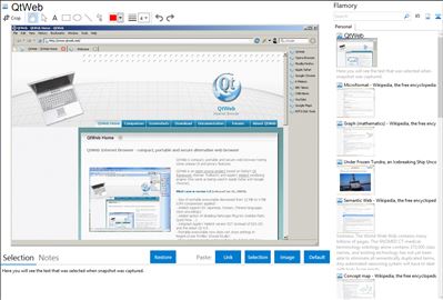 QtWeb - Flamory bookmarks and screenshots