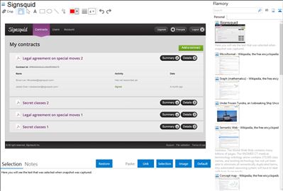 Signsquid - Flamory bookmarks and screenshots