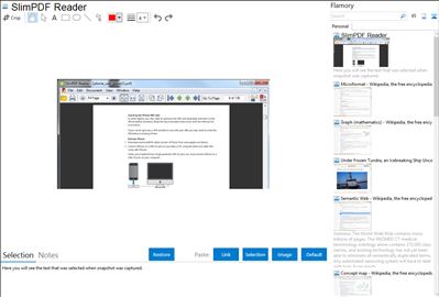 SlimPDF Reader - Flamory bookmarks and screenshots