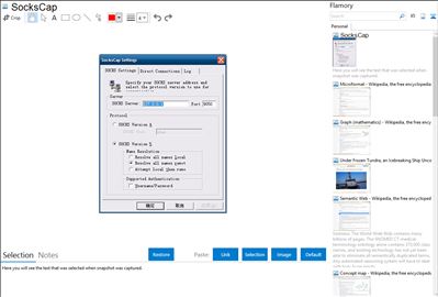SocksCap - Flamory bookmarks and screenshots