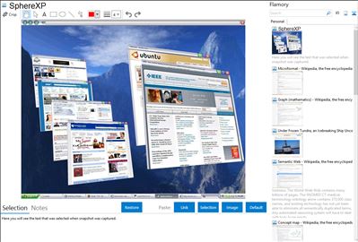SphereXP - Flamory bookmarks and screenshots