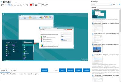 Start8 - Flamory bookmarks and screenshots