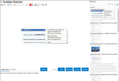 Subtitle Matcher - Flamory bookmarks and screenshots