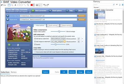 SWF Video Converter - Flamory bookmarks and screenshots