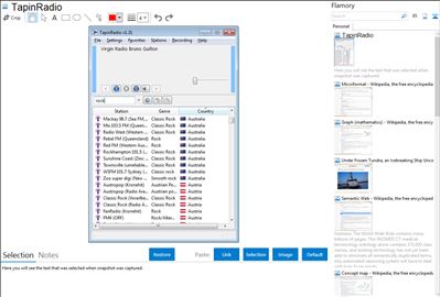 TapinRadio - Flamory bookmarks and screenshots
