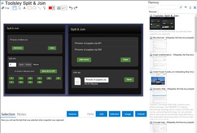 Toolsley Split & Join - Flamory bookmarks and screenshots