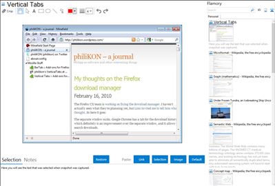Vertical Tabs - Flamory bookmarks and screenshots
