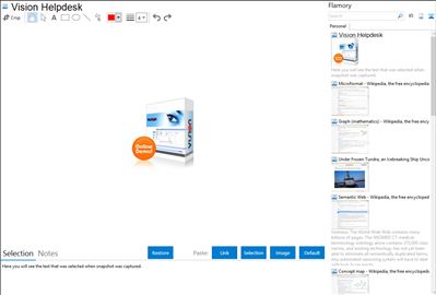 Vision Helpdesk - Flamory bookmarks and screenshots