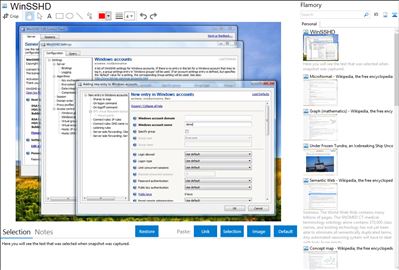 WinSSHD - Flamory bookmarks and screenshots