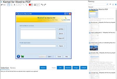 Kernel for Word to PDF - Flamory bookmarks and screenshots