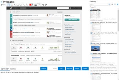 Workable - Flamory bookmarks and screenshots